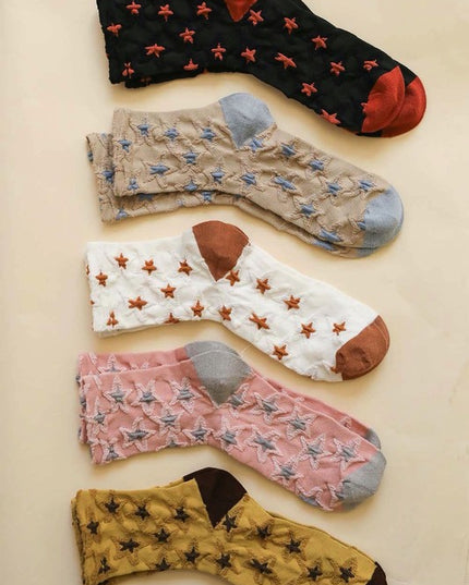 Soft Stretchy Stylish Star Pattern Ankle Socks