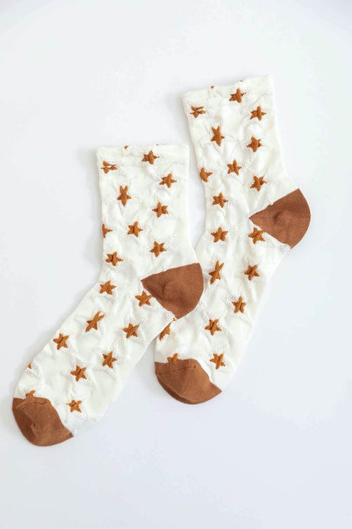 Soft Stretchy Stylish Star Pattern Ankle Socks