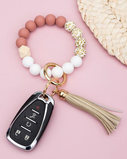 Silicone Gold Leo Key Ring Bracelet