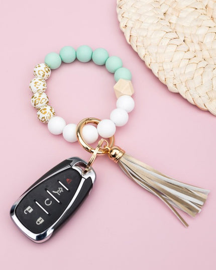 Silicone Gold Leo Key Ring Bracelet