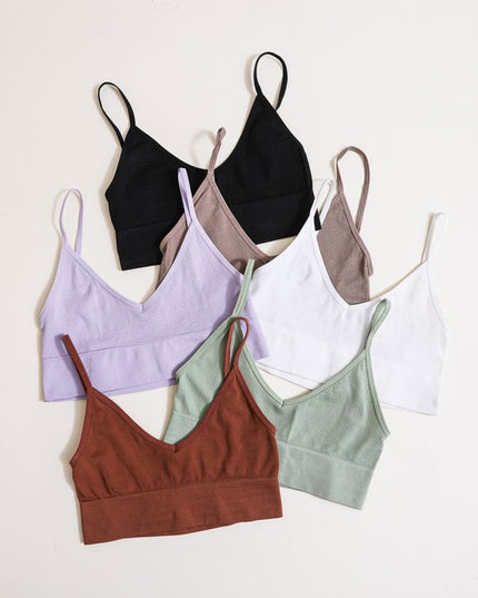 Comfy Seamless Low Back Seamless Cropped Lounge Top Bralette