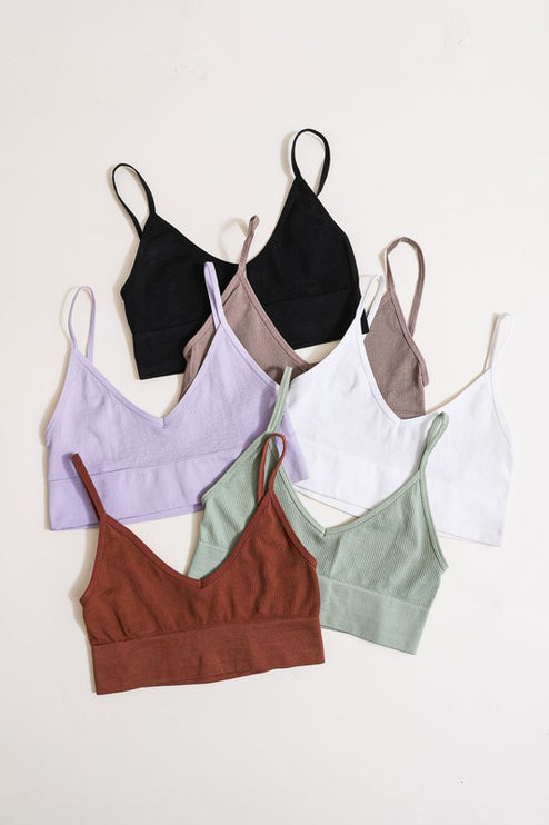 Comfy Seamless Low Back Seamless Cropped Lounge Top Bralette