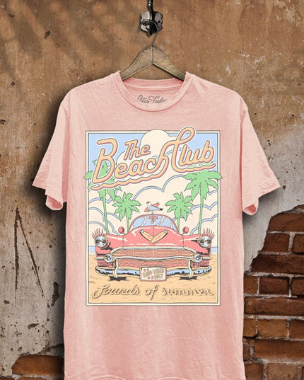 The Beach Club Car Summer Vibe Graphic Tee T-Shirt