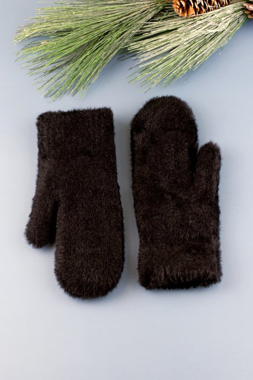 Soft Cozy Thick Plush Fur Lined Mittens