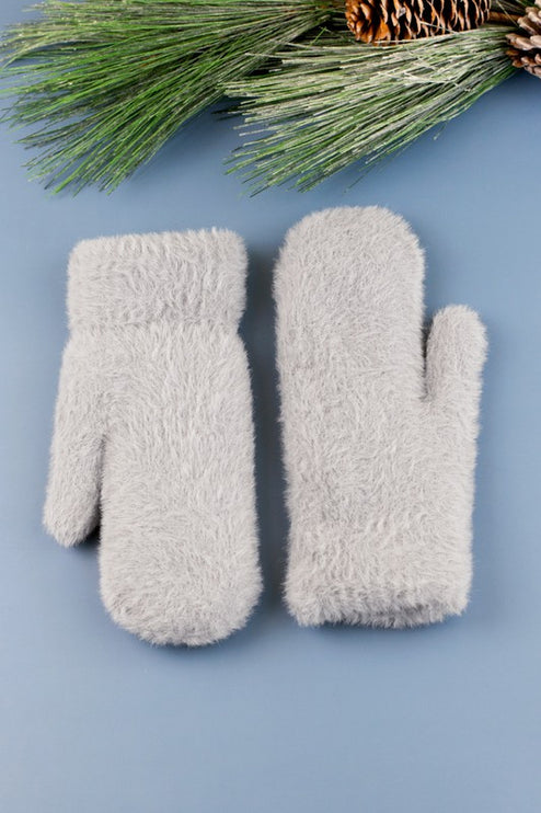 Soft Cozy Thick Plush Fur Lined Mittens