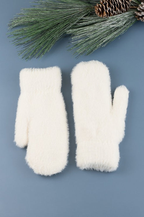 Soft Cozy Thick Plush Fur Lined Mittens