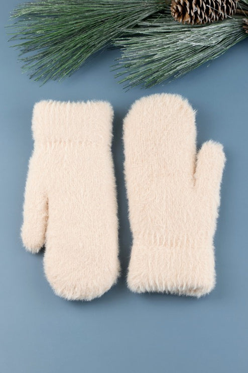 Soft Cozy Thick Plush Fur Lined Mittens