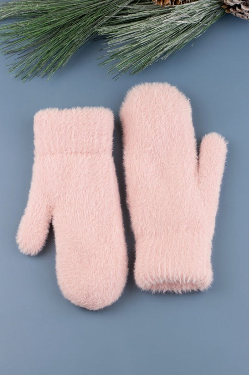 Soft Cozy Thick Plush Fur Lined Mittens