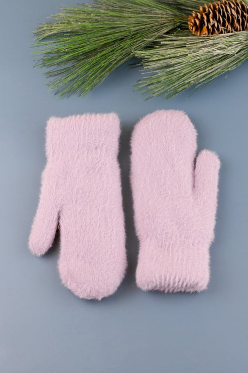 Soft Cozy Thick Plush Fur Lined Mittens