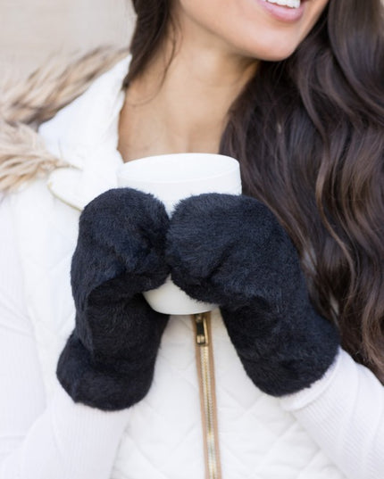 Soft Cozy Thick Plush Fur Lined Mittens