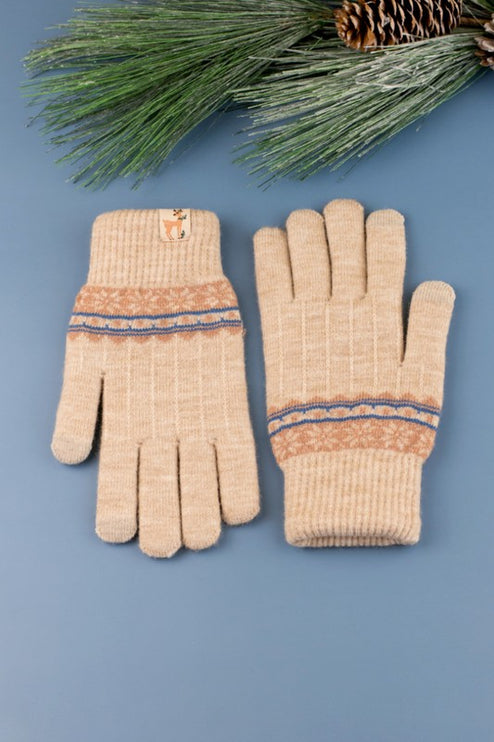 Warm Stylish Nordic Accent Touchscreen Gloves