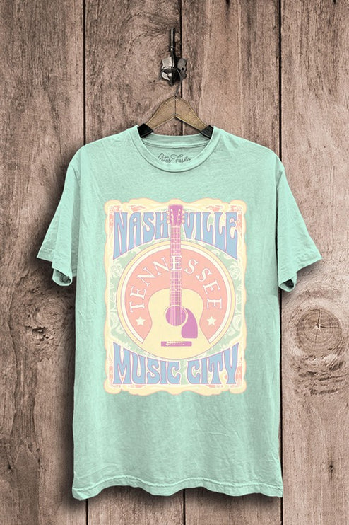 Nashville Music City Graphic Tee T-Shirt