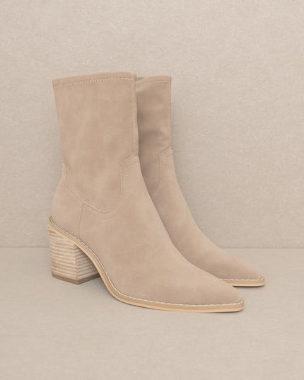 Classic Solid Sleek Ankle Fashion Hugging Shoes Booties