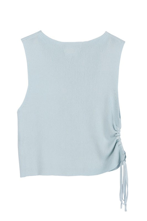 Solid Ribbed Sleeveless Fashion Pullover Toop