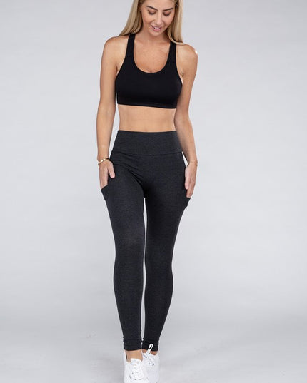 High-Waisted Active Leggings with Concealed Pockets for Essentials