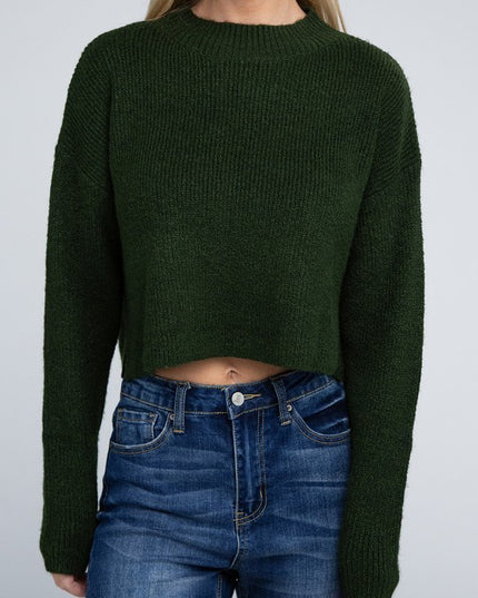 Cozy Mock Neck Long Sleeve Pullover Sweater