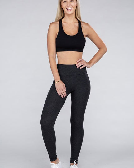 High-Waisted Active Leggings with Concealed Pockets for Essentials