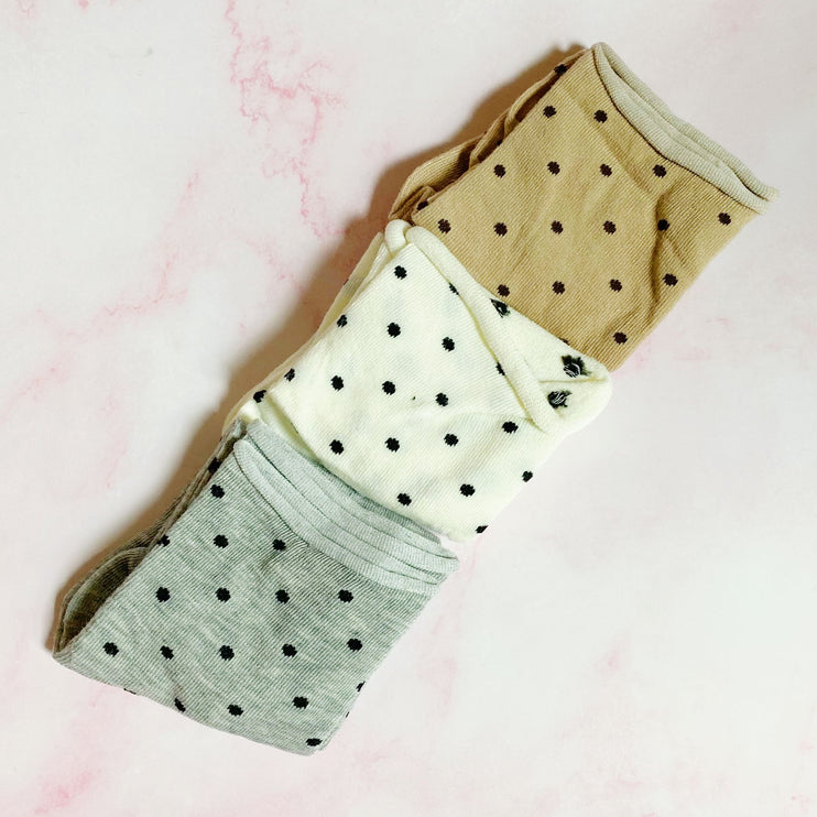 Soft Stylish Polka Dot Socks Pattern Socks Set Of 3 Pairs