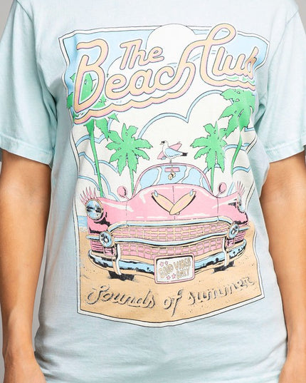 The Beach Club Car Summer Vibe Graphic Tee T-Shirt