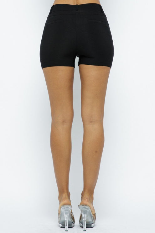 Sleek Comfortable High-Waist Basic Shorts