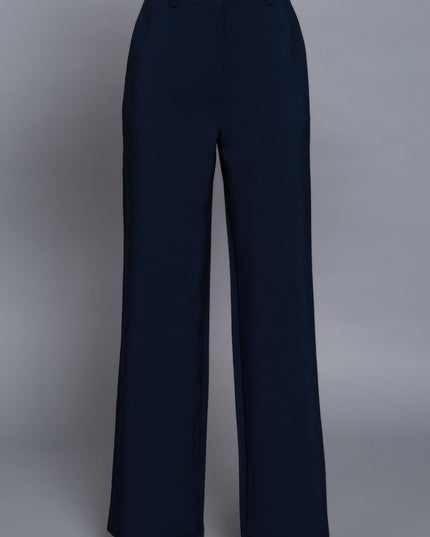 Elastic Back Straight-Leg Woven Pants