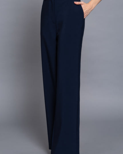 Elastic Back Straight-Leg Woven Pants