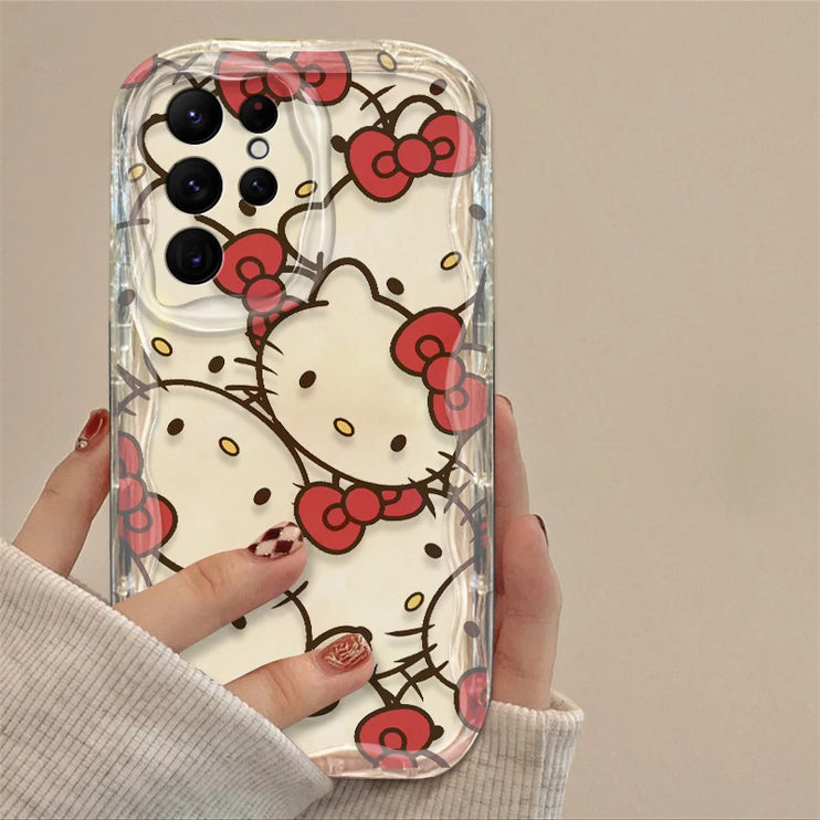 Cute Hello Kitty Cartoon Phone Case Cover for Samsung Galaxy