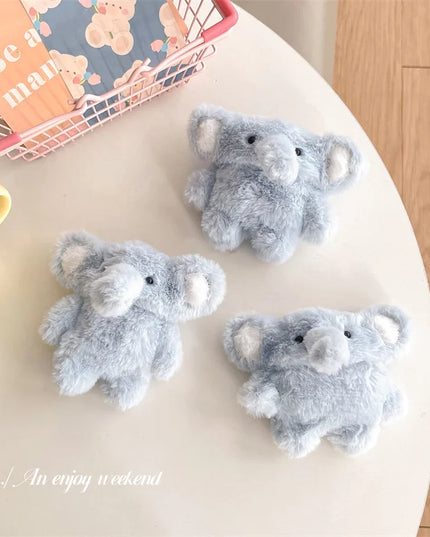 Kawaii Fluffy Elephant AirPods Case - Plush Protection for Your Earbuds