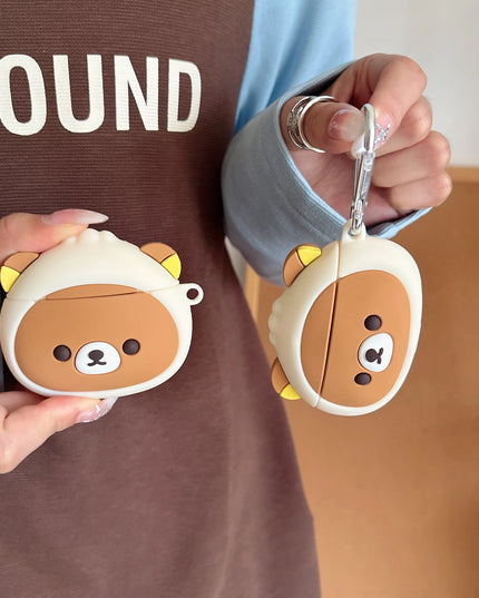 Cute 3D Bear Soft Earphone Headphone Case Cover for AirPods