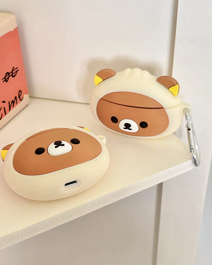 Cute 3D Bear Soft Earphone Headphone Case Cover for AirPods