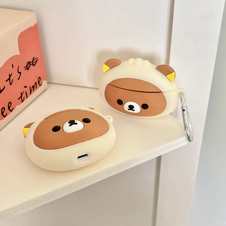 Cute 3D Bear Soft Earphone Headphone Case Cover for AirPods