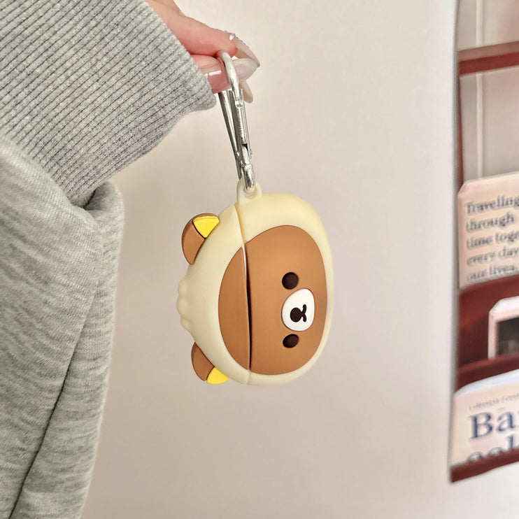 Cute 3D Bear Soft Earphone Headphone Case Cover for AirPods