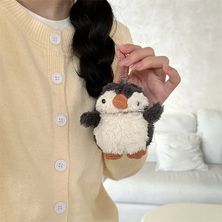 Cute Soft Fluffy Plush Penguin Earphone Headphone Case Cover for AirPods