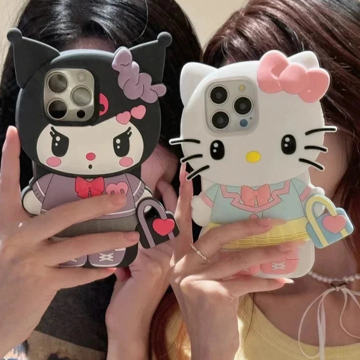 Cute Kuromi Hello Kitty 3D Phone Case Cover For iPhone