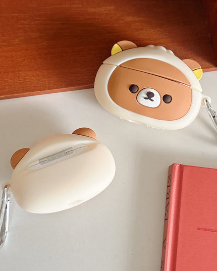 Cute 3D Bear Soft Earphone Headphone Case Cover for AirPods