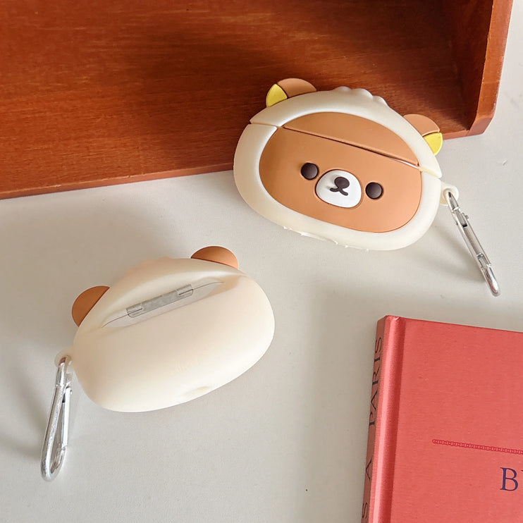 Cute 3D Bear Soft Earphone Headphone Case Cover for AirPods