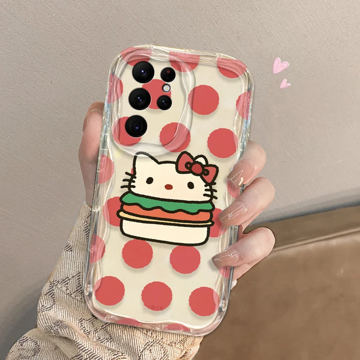 Cute Hello Kitty Cartoon Phone Case Cover for Samsung Galaxy