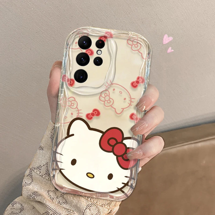 Cute Hello Kitty Cartoon Phone Case Cover for Samsung Galaxy