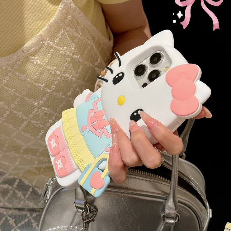 Cute Kuromi Hello Kitty 3D Phone Case Cover For iPhone