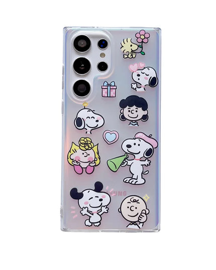 Cute Snoopy Lucy Woodstock Keychain Charm Phone Case Cover for Samsung Galaxy