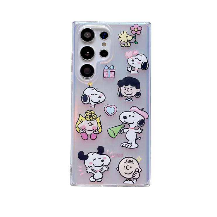 Cute Snoopy Lucy Woodstock Keychain Charm Phone Case Cover for Samsung Galaxy