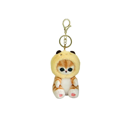 Mofusand Forest Series Kawaii Cat Soft Plush Toy Frog Bee Strawberry Keychain Pendant