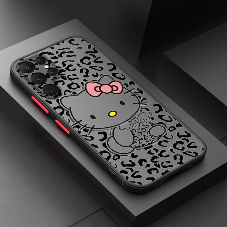 Cute Hello Kitty Ultra Lite Frosted Clear Phone Case Cover for Samsung Galaxy