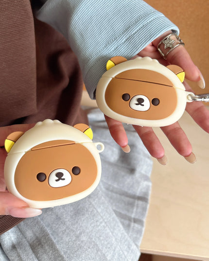 Cute 3D Bear Soft Earphone Headphone Case Cover for AirPods