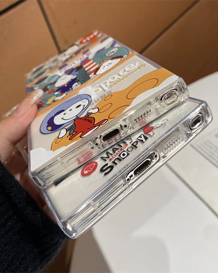 Cute Fun Snoopy Cartoon Magnetic Holder MagSafe Phone Case Cover for Samsung Galaxy