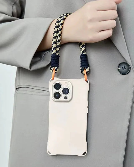 Simple Design Wristlet Hand Crossbody Strap Phone Case Cover iPhone