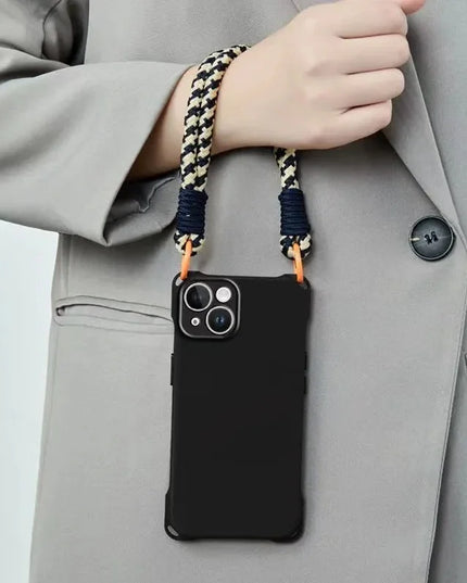 Simple Design Wristlet Hand Crossbody Strap Phone Case Cover iPhone