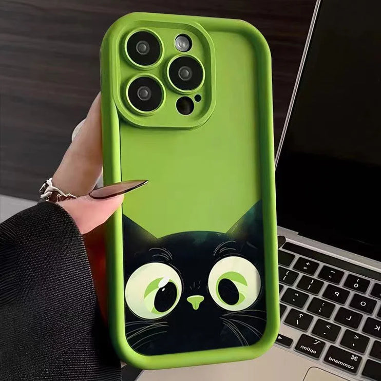 Cute Cartoon Cat Soft Phone Case Cover For iPhone