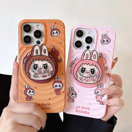 Kawaii Cartoon Labubu Magnetic Grip Holder MagSafe Wireless Charging Phone Case for iPhone