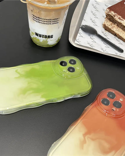 Retro Matcha Green Iced Coffee Drink Phone Case Cover for iPhone